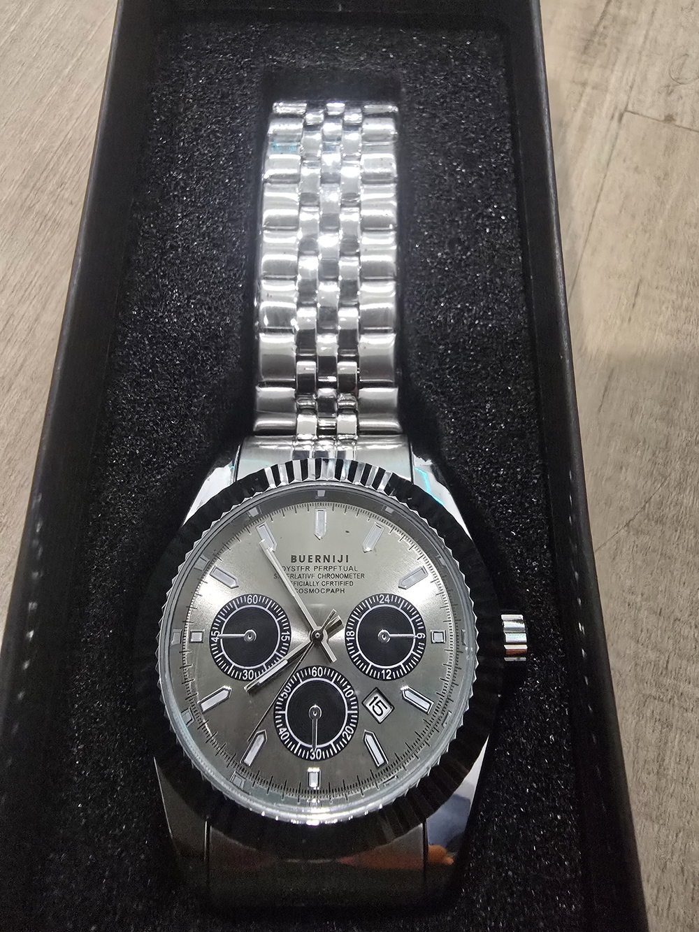 Silver Stainless Steel Men's Authomatic Watch